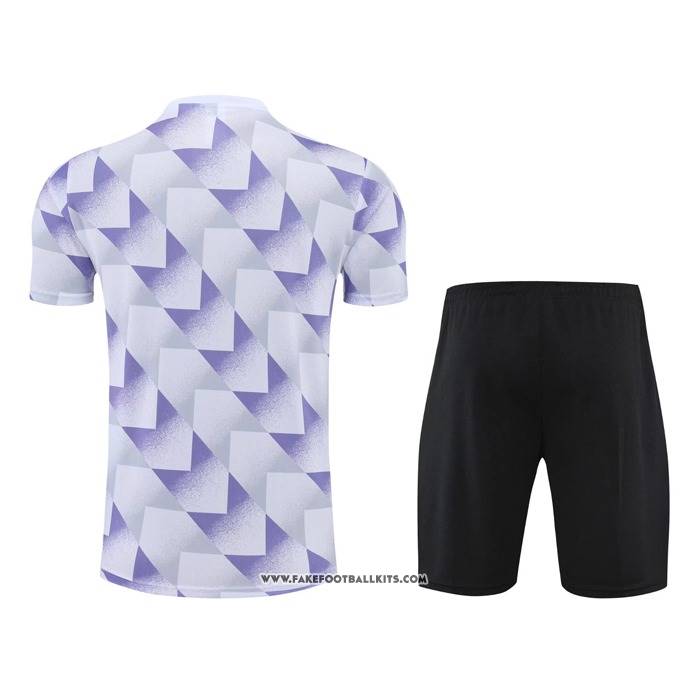 Tracksuit
 Real Madrid Short Sleeve
 22/23 White
 and 
Purpura - Shorts
